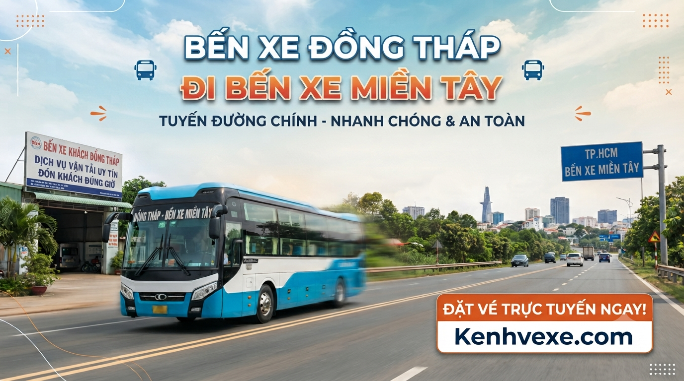 Xe khách Đồng Tháp đi Bến xe Miền Tây