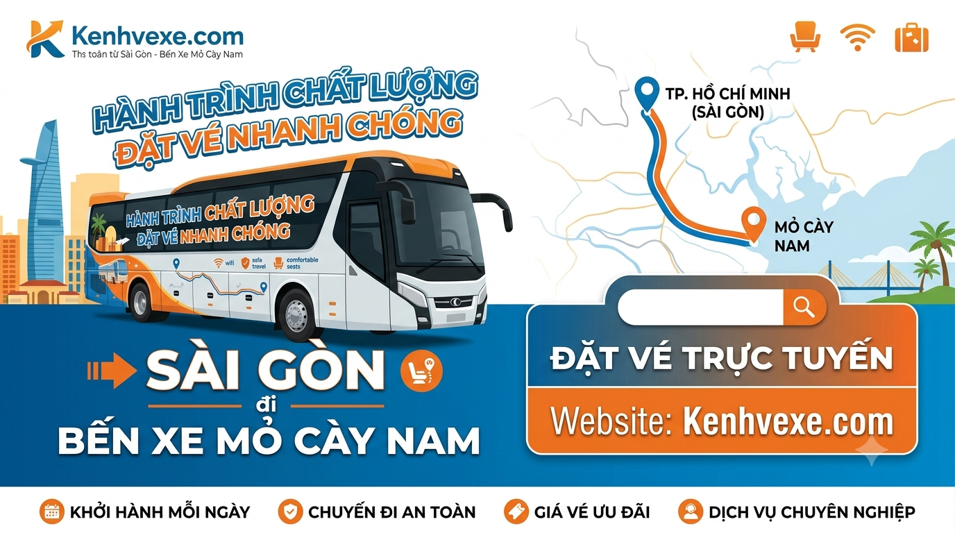 Xe khách Sài Gòn đi Bến Xe Mỏ Cày Nam