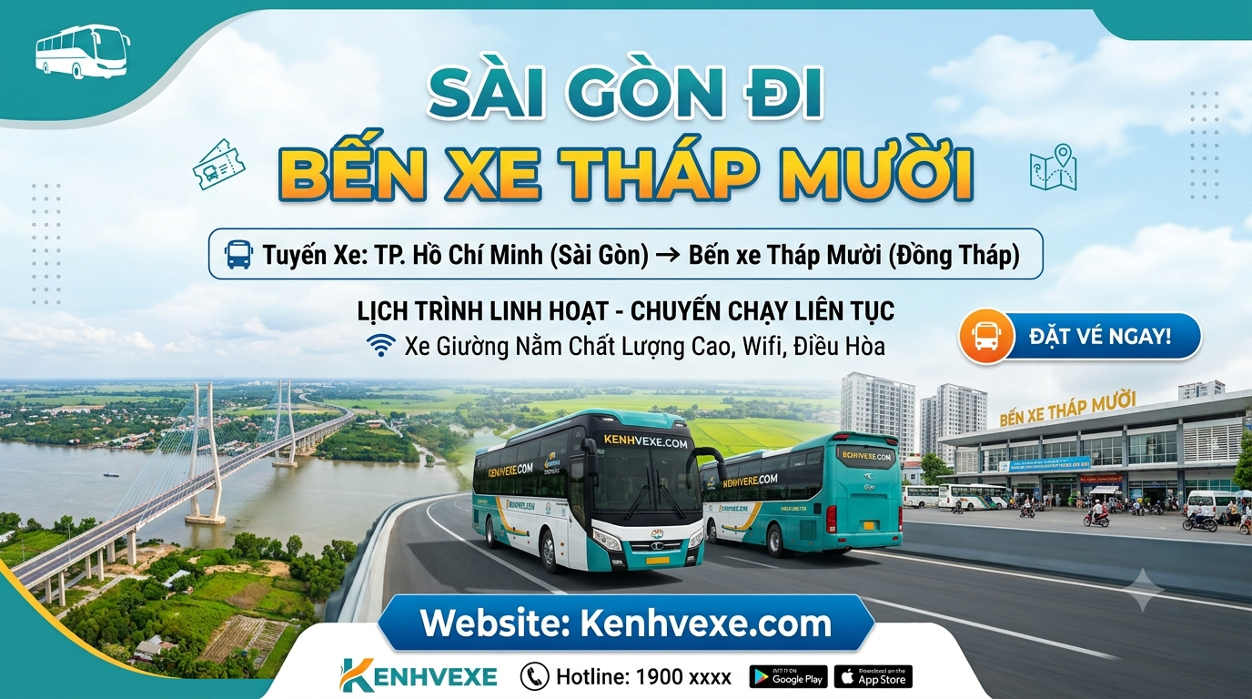 Xe khách Sài Gòn đi Bến xe Tháp Mười
