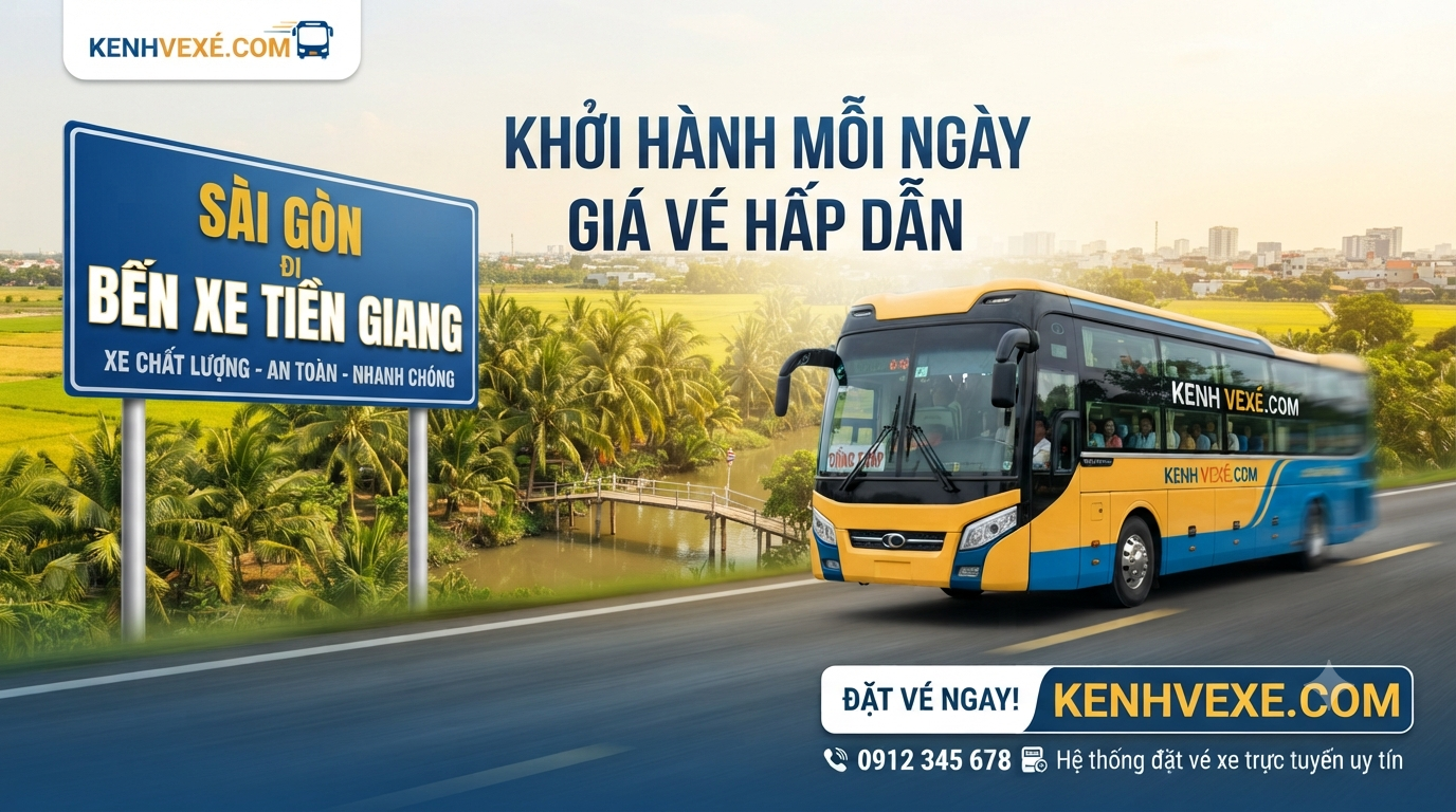 Xe khách Sài Gòn đi Bến xe Tiền Giang