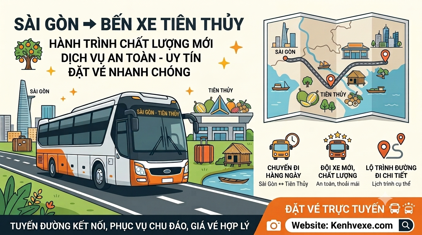Xe khách Sài Gòn đi Bến xe Tiên Thủy