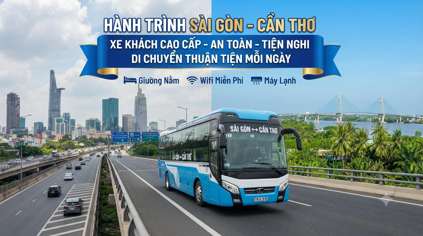 Xe khách Sài Gòn đi Cần Thơ