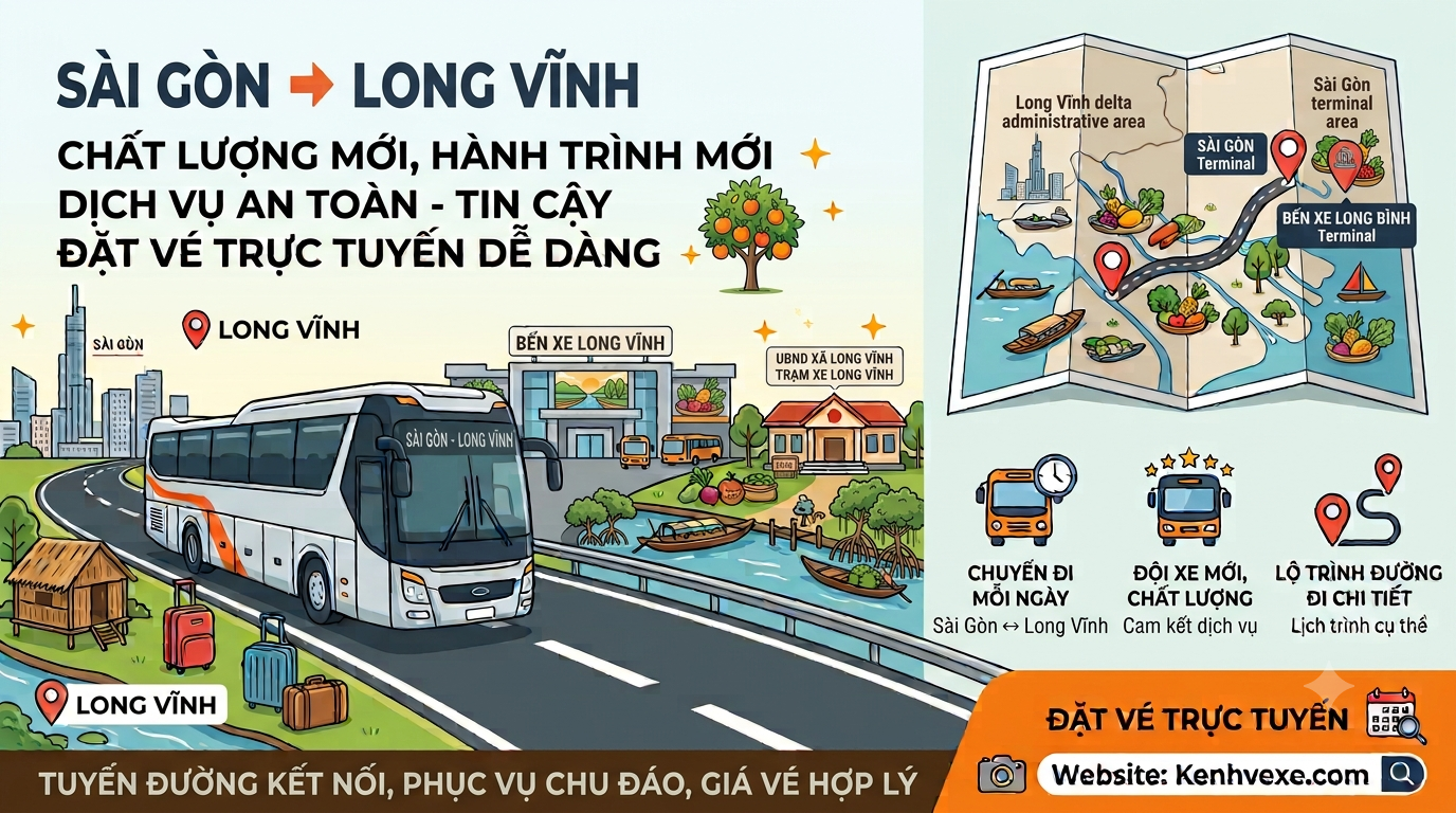Xe khách Sài Gòn đi Long Vĩnh