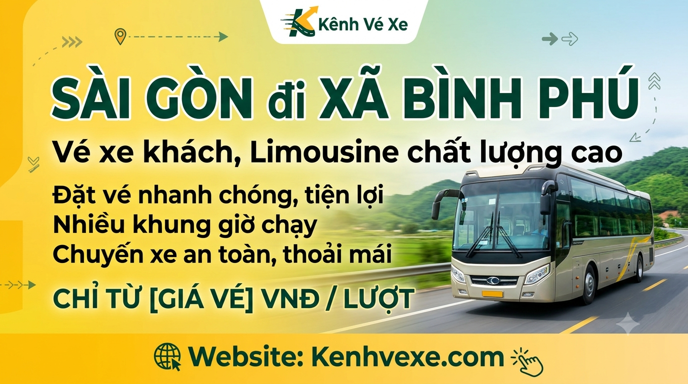 Xe khách Sài Gòn đi Xã Bình Phú