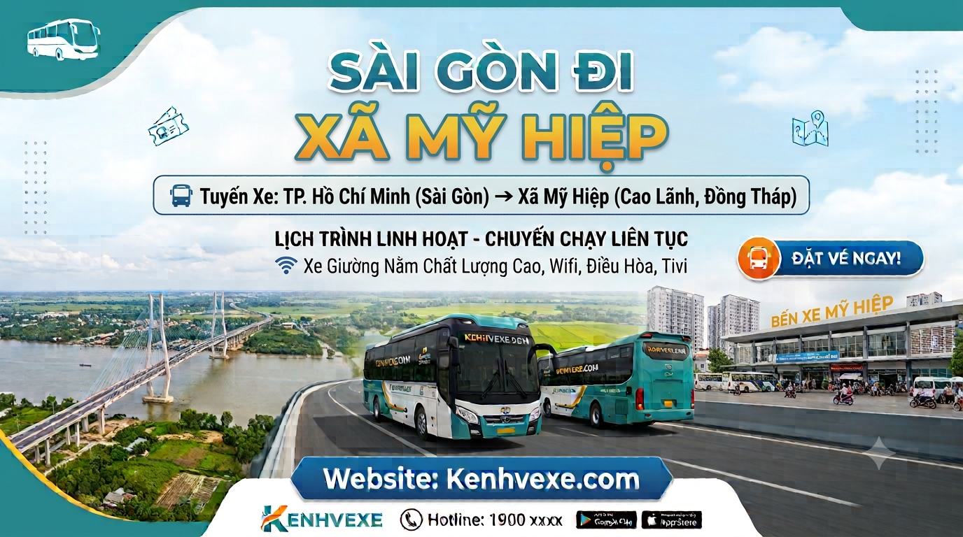 Xe khách Sài Gòn đi Xã Mỹ Hiệp