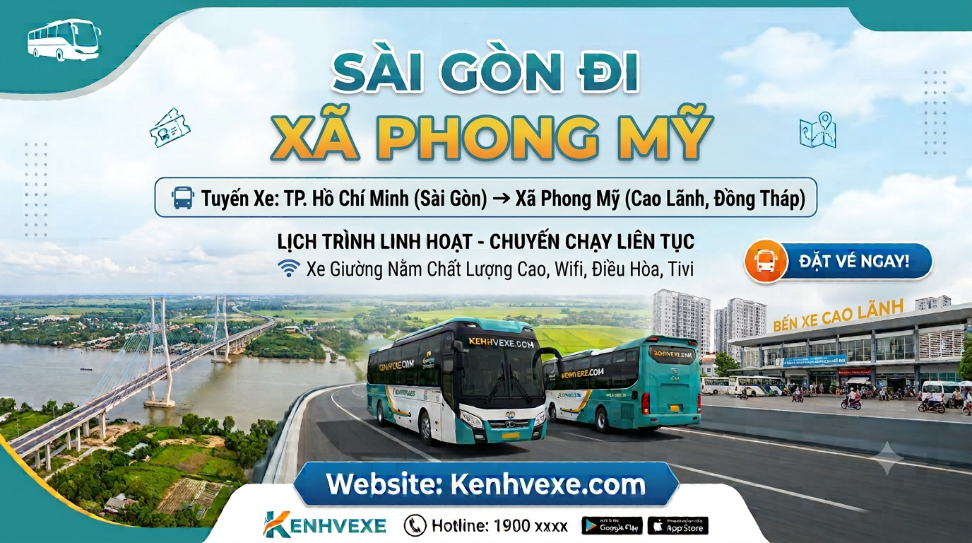 Xe khách Sài Gòn đi Xã Phong Mỹ