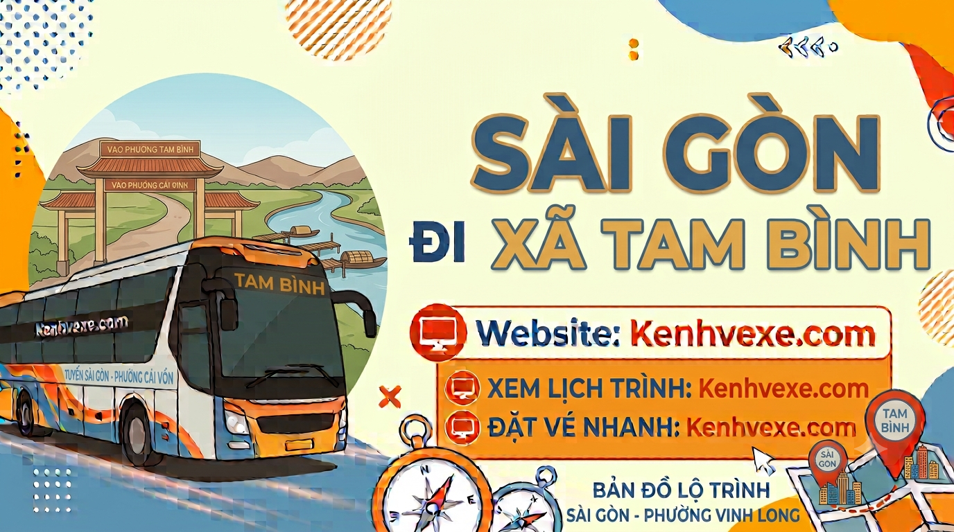 Xe khách Sài Gòn đi Xã Tam Bình