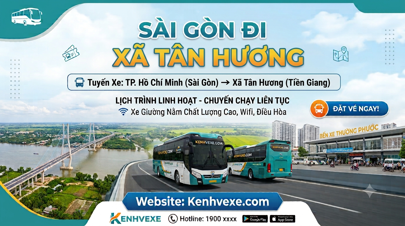 Xe khách Sài Gòn đi Xã Tân Hương