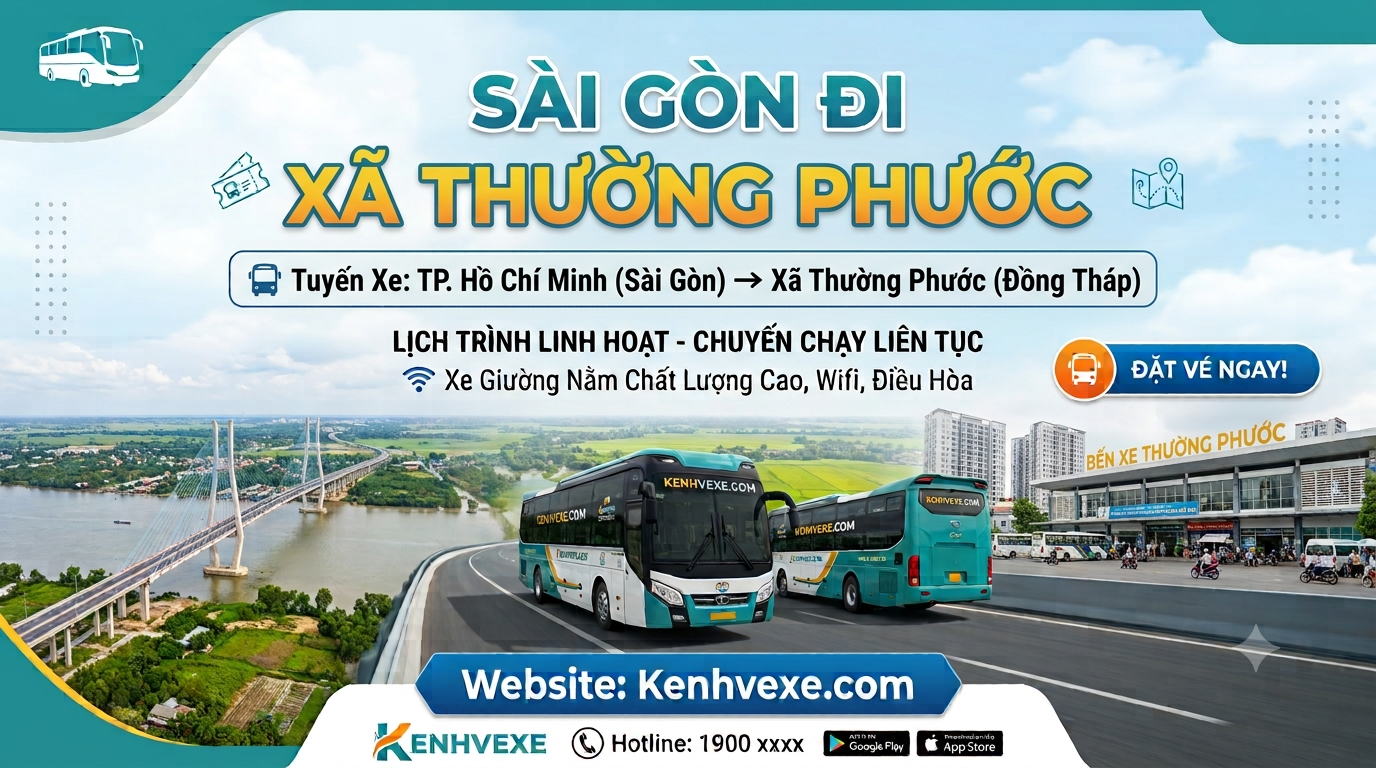Xe khách Sài Gòn đi Xã Thường Phước