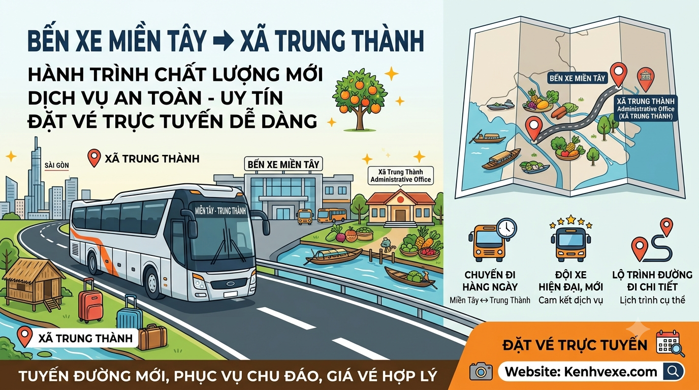 Xe khách Sài Gòn đi Xã Trung Thành