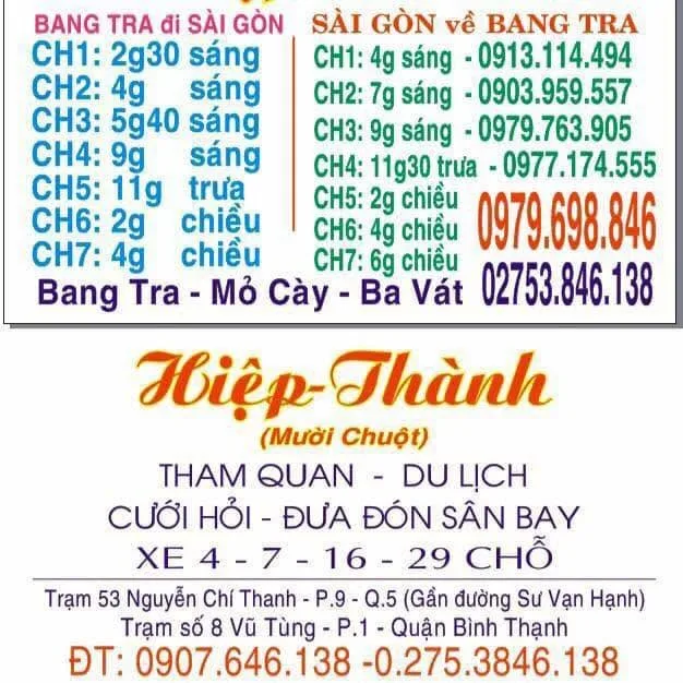 Nhà xe Hiệp Thành Mỏ Cày