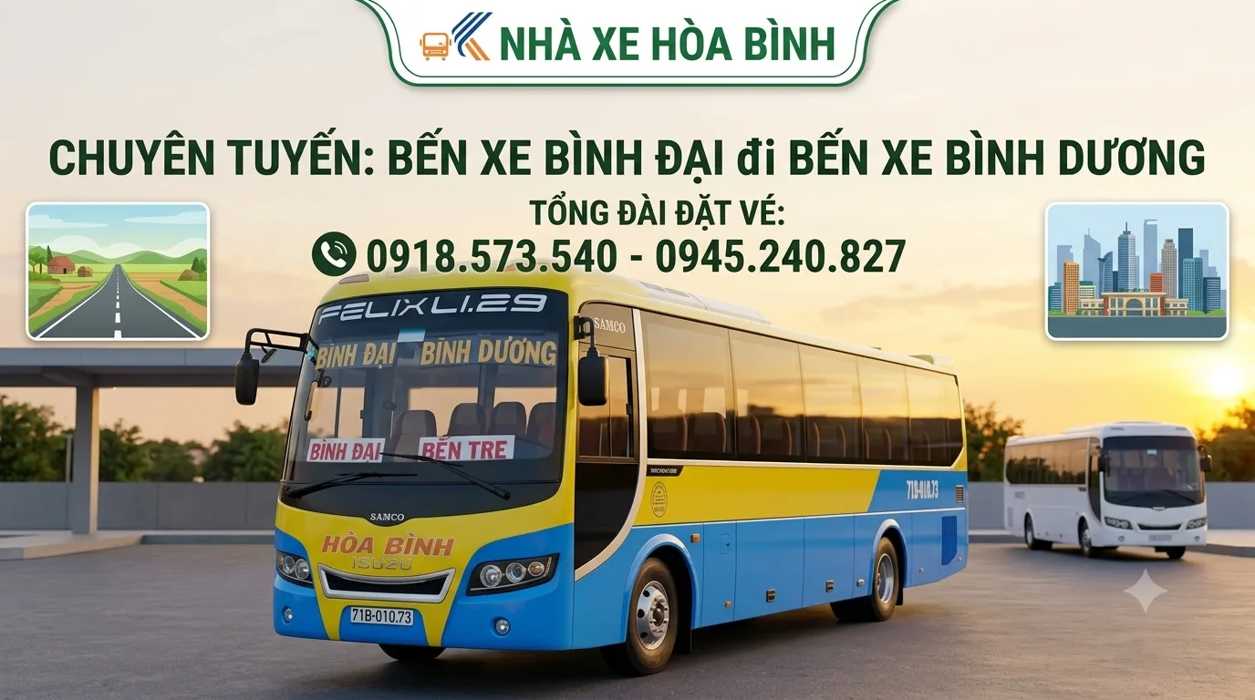 Biểu trưng nhà xe Hòa Bình