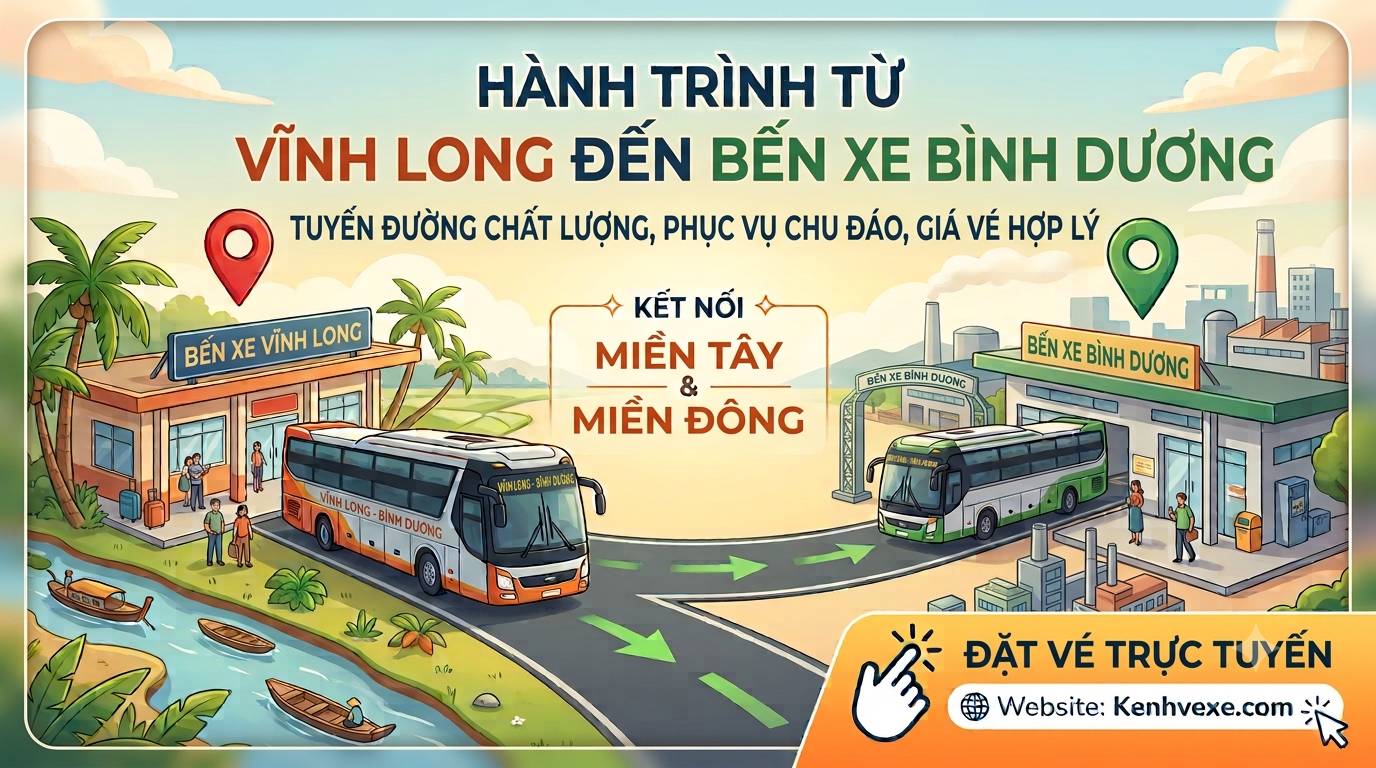 Xe khách Vĩnh Long đi Bến Xe Bình Dương