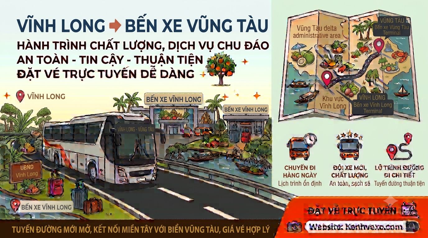 Xe khách Vĩnh Long đi Bến Xe Vũng Tàu