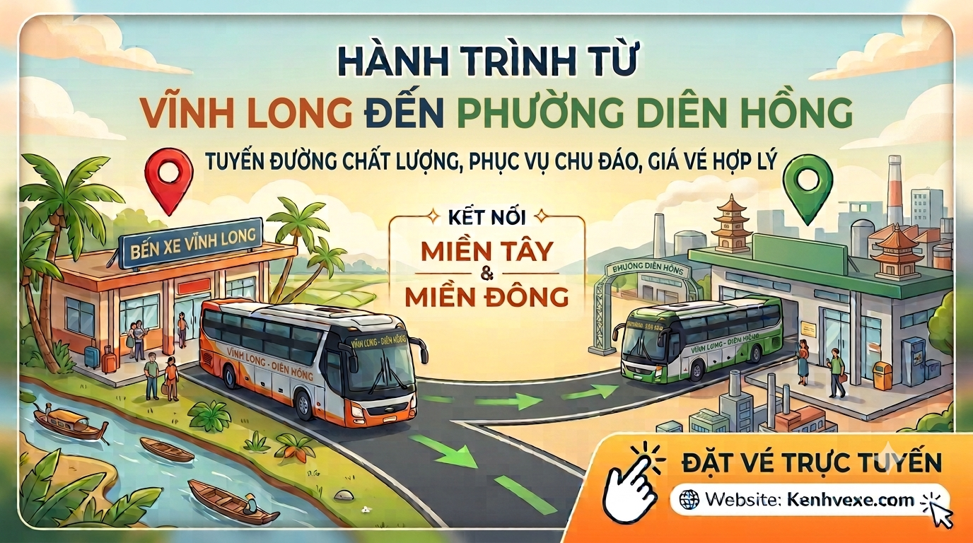 Xe khách Vĩnh Long đi Phường Diên Hồng