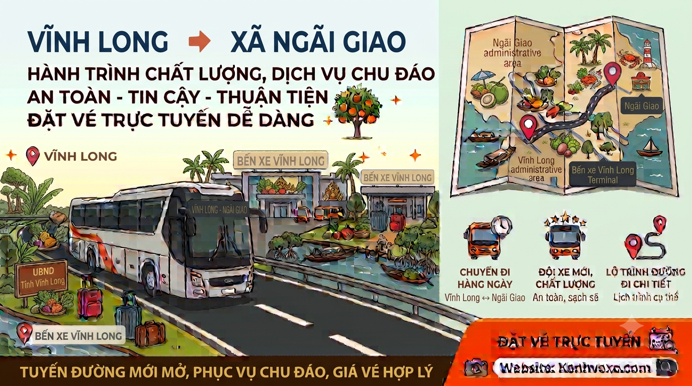 Xe khách Vĩnh Long đi Xã Ngãi Giao