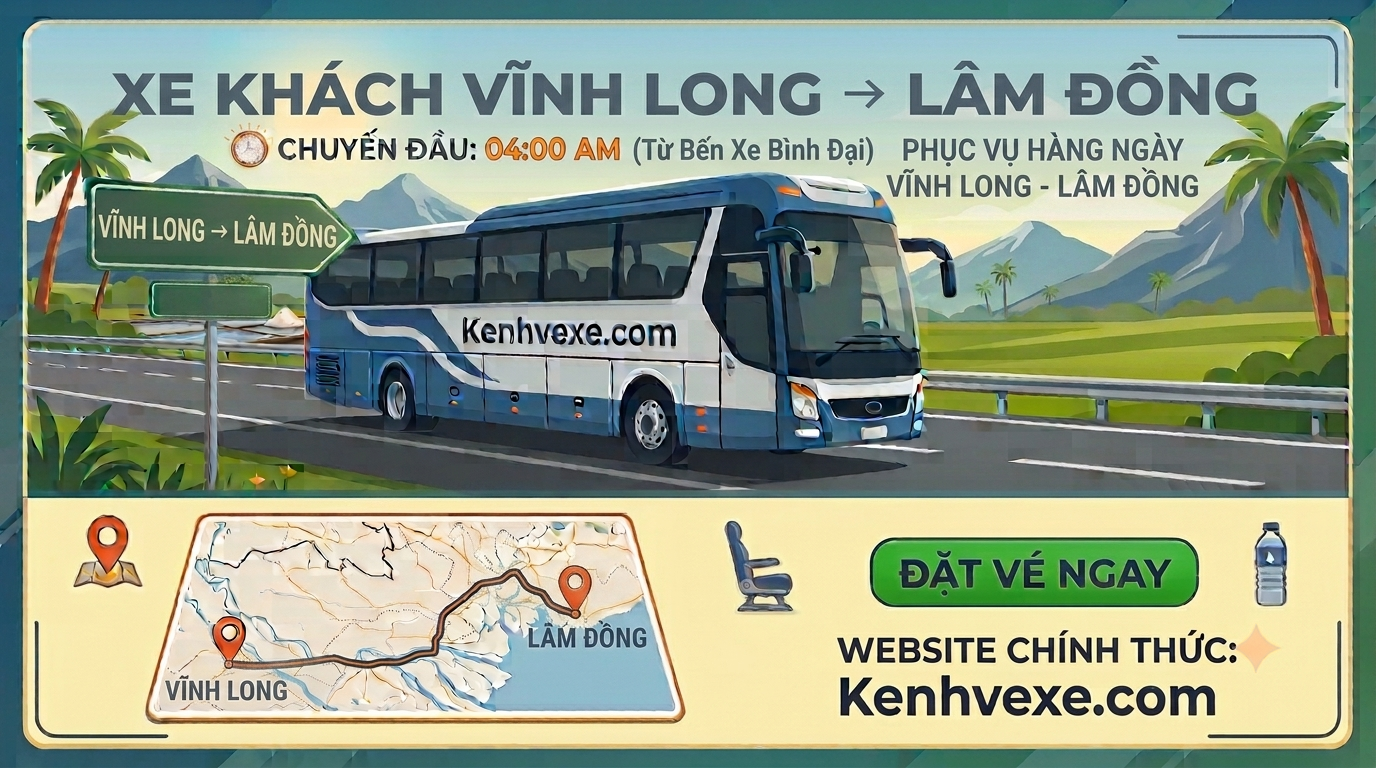Xe Vĩnh Long đi Lâm Đồng